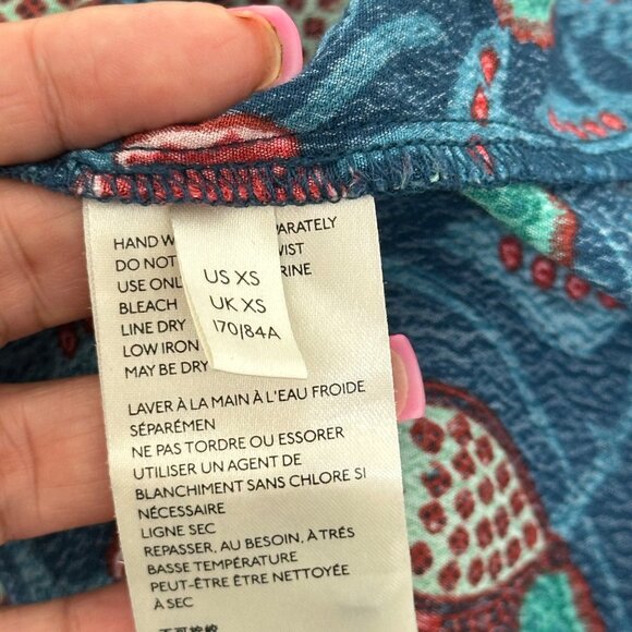 Maeve By Anthropologie Letitia Smocked Blouse Women SZ X-Small Floral Multicolor - Picture 9 of 13